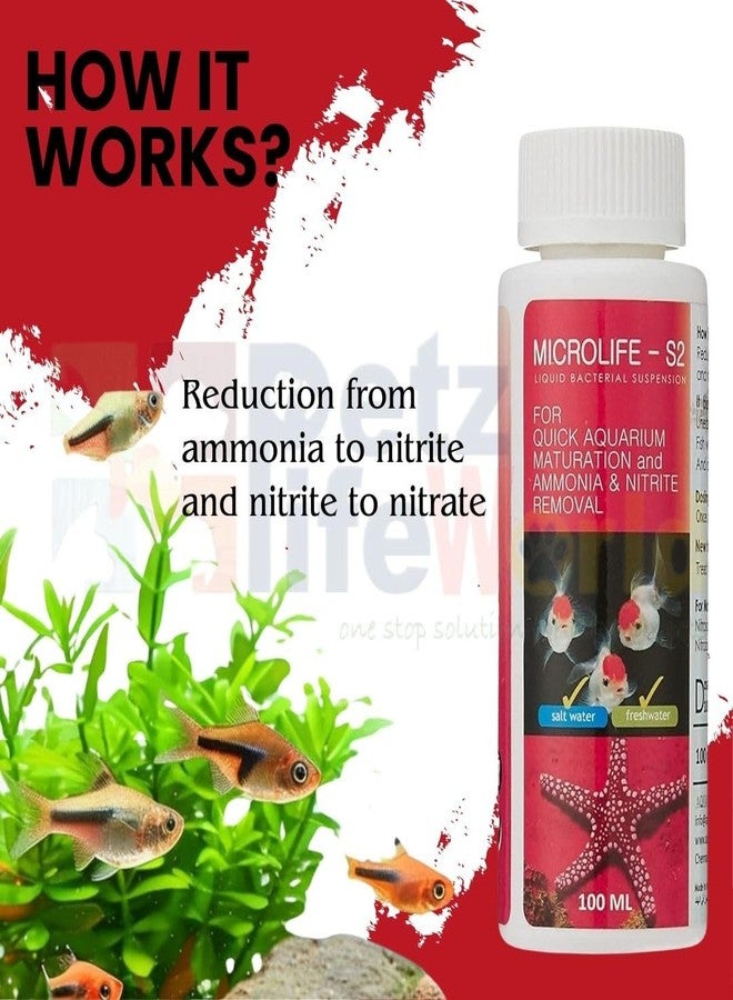 VAYINATO Aquatic Remedies Aquarium Micro Life S2 (100 ML) Suitable for Fresh and Salt Water by Petzlifeworld - Image 4